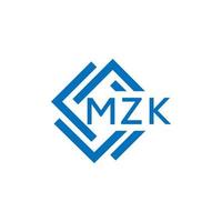 MZK letter logo design on white background. MZK creative circle letter logo concept. MZK letter design. vector