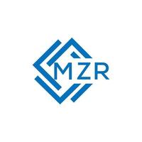 MZR letter logo design on white background. MZR creative circle letter logo concept. MZR letter design. vector