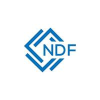 ndf letra logo diseño en blanco antecedentes. ndf creativo circulo letra logo concepto. ndf letra diseño. vector