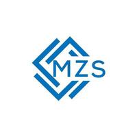 mzs letra logo diseño en blanco antecedentes. mzs creativo circulo letra logo concepto. mzs letra diseño. vector