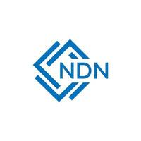 NDN letter logo design on white background. NDN creative circle letter logo concept. NDN letter design. vector