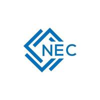 NEC letter logo design on white background. NEC creative circle letter logo concept. NEC letter design. vector