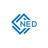 NED letter logo design on white background. NED creative circle letter logo concept. NED letter design. vector