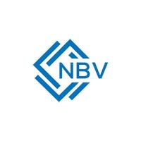 NBV letter logo design on white background. NBV creative circle letter logo concept. NBV letter design. vector