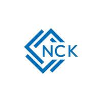 nck letra logo diseño en blanco antecedentes. nck creativo circulo letra logo concepto. nck letra diseño. vector