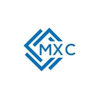 MXC letter logo design on white background. MXC creative circle letter logo concept. MXC letter design. vector