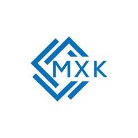 MXK letra logo diseño en blanco antecedentes. MXK creativo circulo letra logo concepto. MXK letra diseño. vector