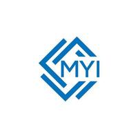MYI creative circle letter logo concept. MYI letter design.MYI letter logo design on white background. MYI creative circle letter logo concept. MYI letter design. vector