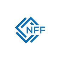 NFF letter logo design on white background. NFF creative circle letter logo concept. NFF letter design. vector