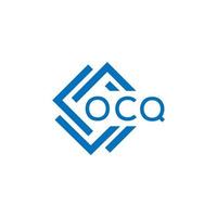 OCQ letter logo design on white background. OCQ creative circle letter logo concept. OCQ letter design. vector