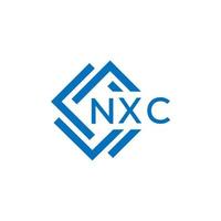 NXc letter logo design on white background. NXc creative circle letter logo concept. NXc letter design. vector