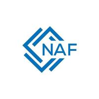 NAF letter logo design on white background. NAF creative circle letter logo concept. NAF letter design.NAF letter logo design on white background. NAF c vector
