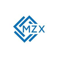 mzx letra logo diseño en blanco antecedentes. mzx creativo circulo letra logo concepto. mzx letra diseño. vector