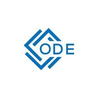 ODE letter design.ODE letter logo design on white background. ODE creative circle letter logo concept. ODE letter design. vector