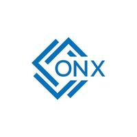 onx letra logo diseño en blanco antecedentes. onx creativo circulo letra logo concepto. onx letra diseño. vector
