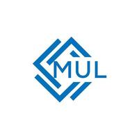 MUL letter logo design on white background. MUL creative circle letter logo concept. MUL letter design. vector