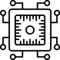 icono de vector de chip