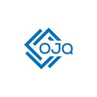 OJQ letter logo design on white background. OJQ creative circle letter logo concept. OJQ letter design. vector