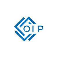 oip letra logo diseño en blanco antecedentes. oip creativo circulo letra logo concepto. oip letra diseño. vector