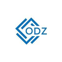ODZ letter logo design on white background. ODZ creative circle letter logo concept. ODZ letter design. vector