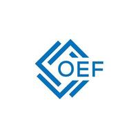 OEF letter logo design on white background. OEF creative circle letter logo concept. OEF letter design. vector