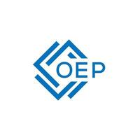 oep letra logo diseño en blanco antecedentes. oep creativo circulo letra logo concepto. oep letra diseño. vector