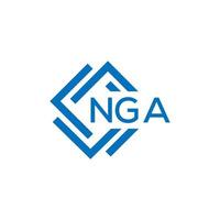 NGA letter logo design on white background. NGA creative circle letter logo concept. NGA letter design. vector