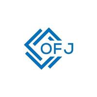 OFJ letter logo design on white background. OFJ creative circle letter logo concept. OFJ letter design. vector