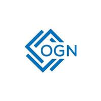 OGN letter logo design on white background. OGN creative circle letter logo concept. OGN letter design. vector