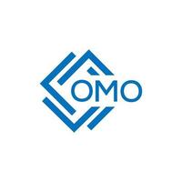 OMO letter logo design on white background. OMO creative circle letter logo concept. OMO letter design. vector