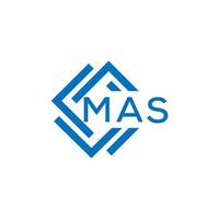 MAS letter logo design on white background. MAS creative circle letter logo concept. MAS letter design. vector