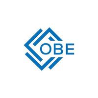OBE letter logo design on white background. OBE creative circle letter logo concept. OBE letter design. vector