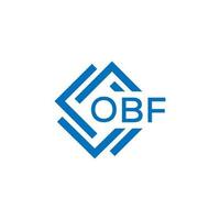 obf letra logo diseño en blanco antecedentes. obf creativo circulo letra logo concepto. obf letra diseño. vector