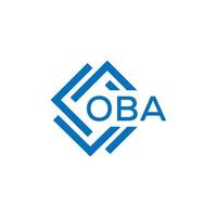 OBA letter logo design on white background. OBA creative circle letter logo concept. OBA letter design. vector