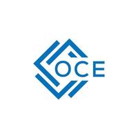 OCE letter logo design on white background. OCE creative circle letter logo concept. OCE letter design. vector