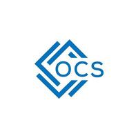 OCS letter logo design on white background. OCS creative circle letter logo concept. OCS letter design. vector