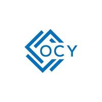 OCY letter logo design on white background. OCY creative circle letter logo concept. OCY letter design. vector