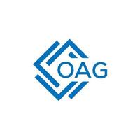 OAG letter logo design on white background. OAG creative circle letter logo concept. OAG letter design. vector