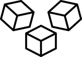 icono de vector de cubo