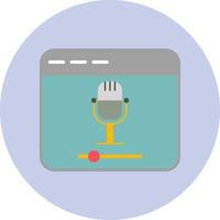 Online Recording Vector Icon