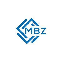 mbz letra logo diseño en blanco antecedentes. mbz creativo circulo letra logo concepto. mbz letra diseño. vector