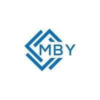 mby letra logo diseño en blanco antecedentes. mby creativo circulo letra logo concepto. mby letra diseño. vector