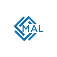 MAL letter logo design on white background. MAL creative circle letter logo concept. MAL letter design. vector