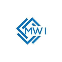mwi letra logo diseño en blanco antecedentes. mwi creativo circulo letra logo concepto. mwi letra diseño. vector
