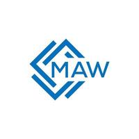 MAW letter logo design on white background. MAW creative circle letter logo concept. MAW letter design. vector