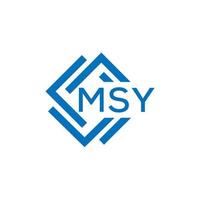 MSY letter logo design on white background. MSY creative circle letter logo concept. MSY letter design. vector