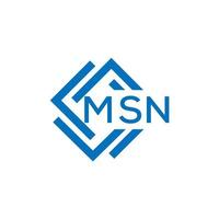 msn letra logo diseño en blanco antecedentes. msn creativo circulo letra logo concepto. msn letra diseño. vector