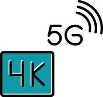 4K Vedio Straming Vector Icon