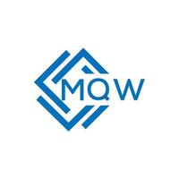 MQW letter logo design on white background. MQW creative circle letter logo concept. MQW letter design. vector