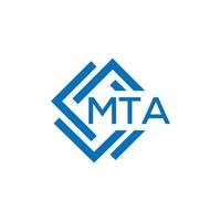 mta letra logo diseño en blanco antecedentes. mta creativo circulo letra logo concepto. mta letra diseño. vector